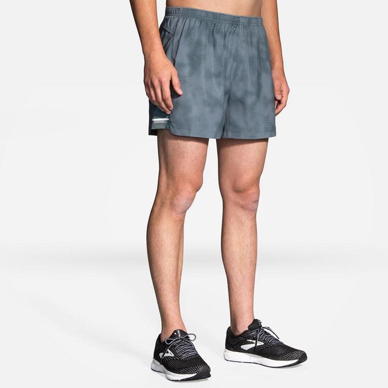 Brooks Men's Sherpa 5 Running Shorts - Grey (MDJE20965)